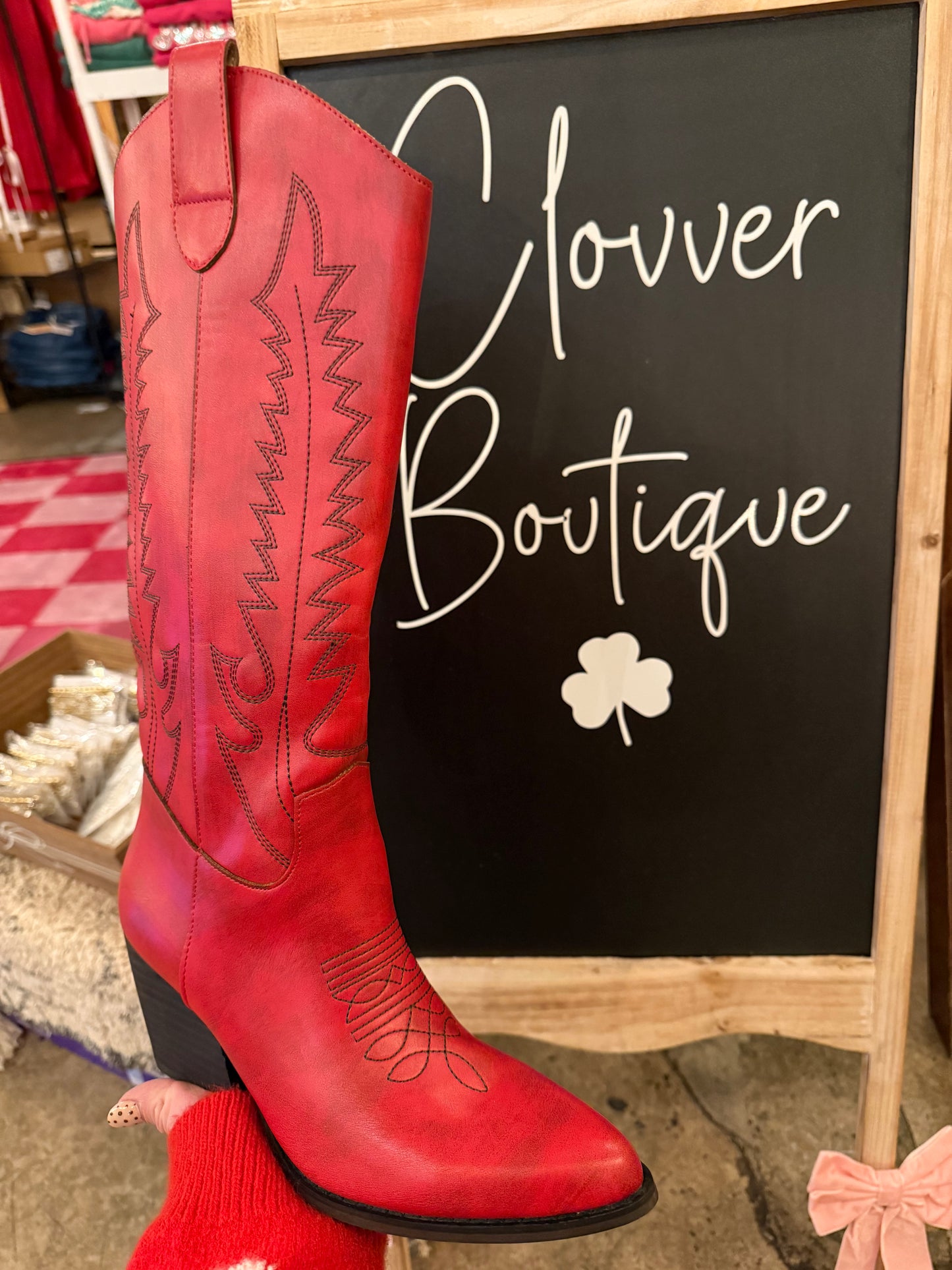Red Izabella Mi.im Cowgirl Boots