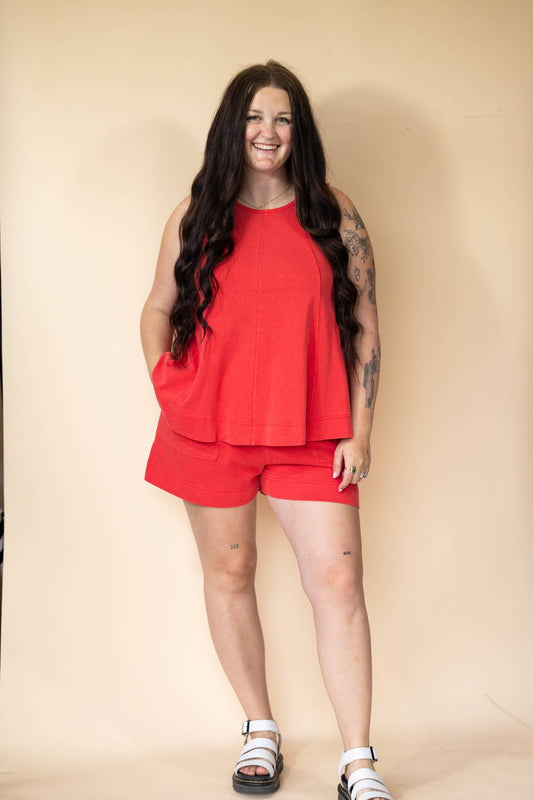 Red Comfy Tank Set
