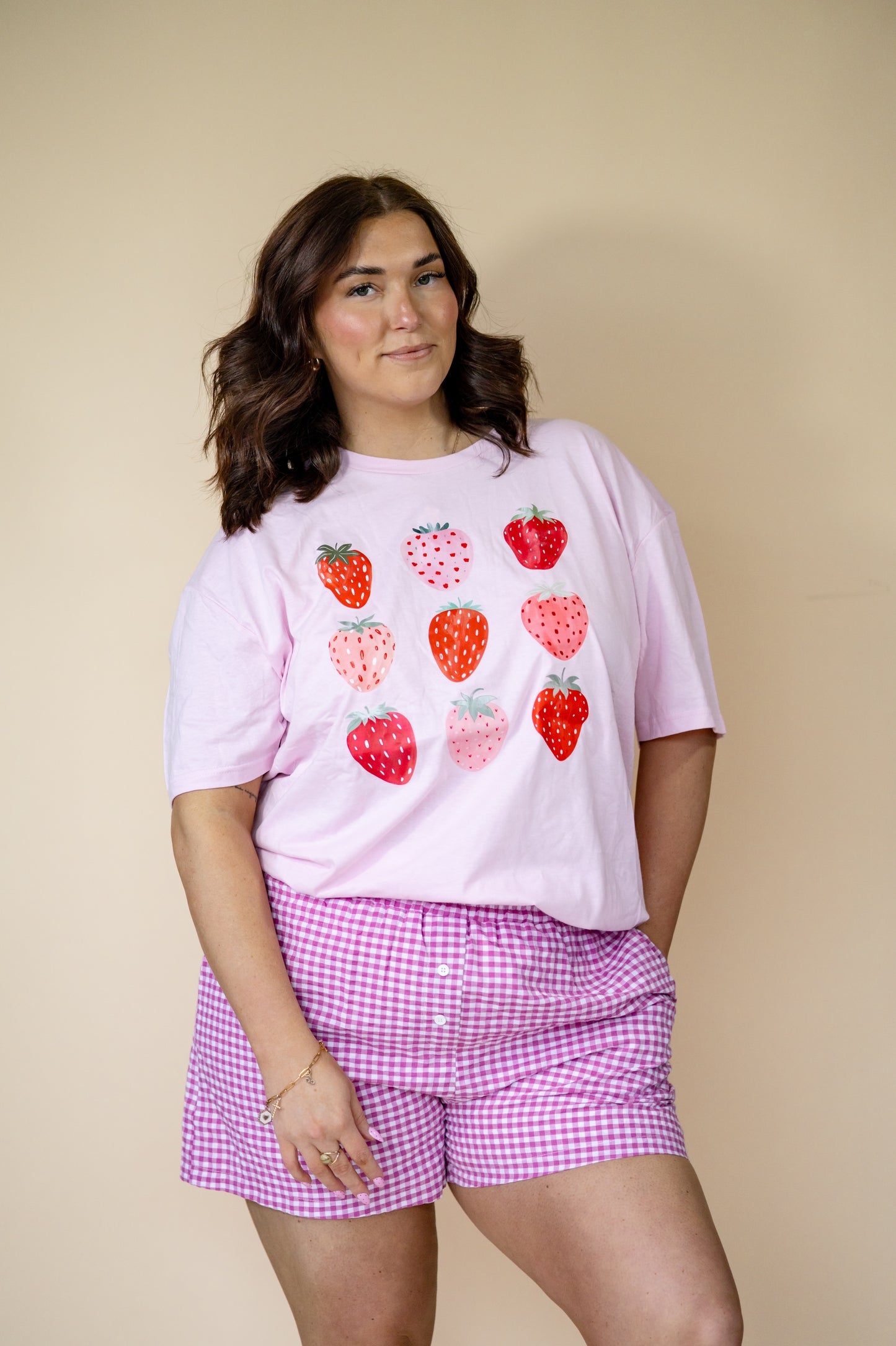 Pink Gingham Boxer Shorts