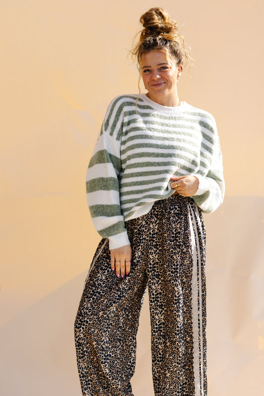 Leopard And Lace Pants