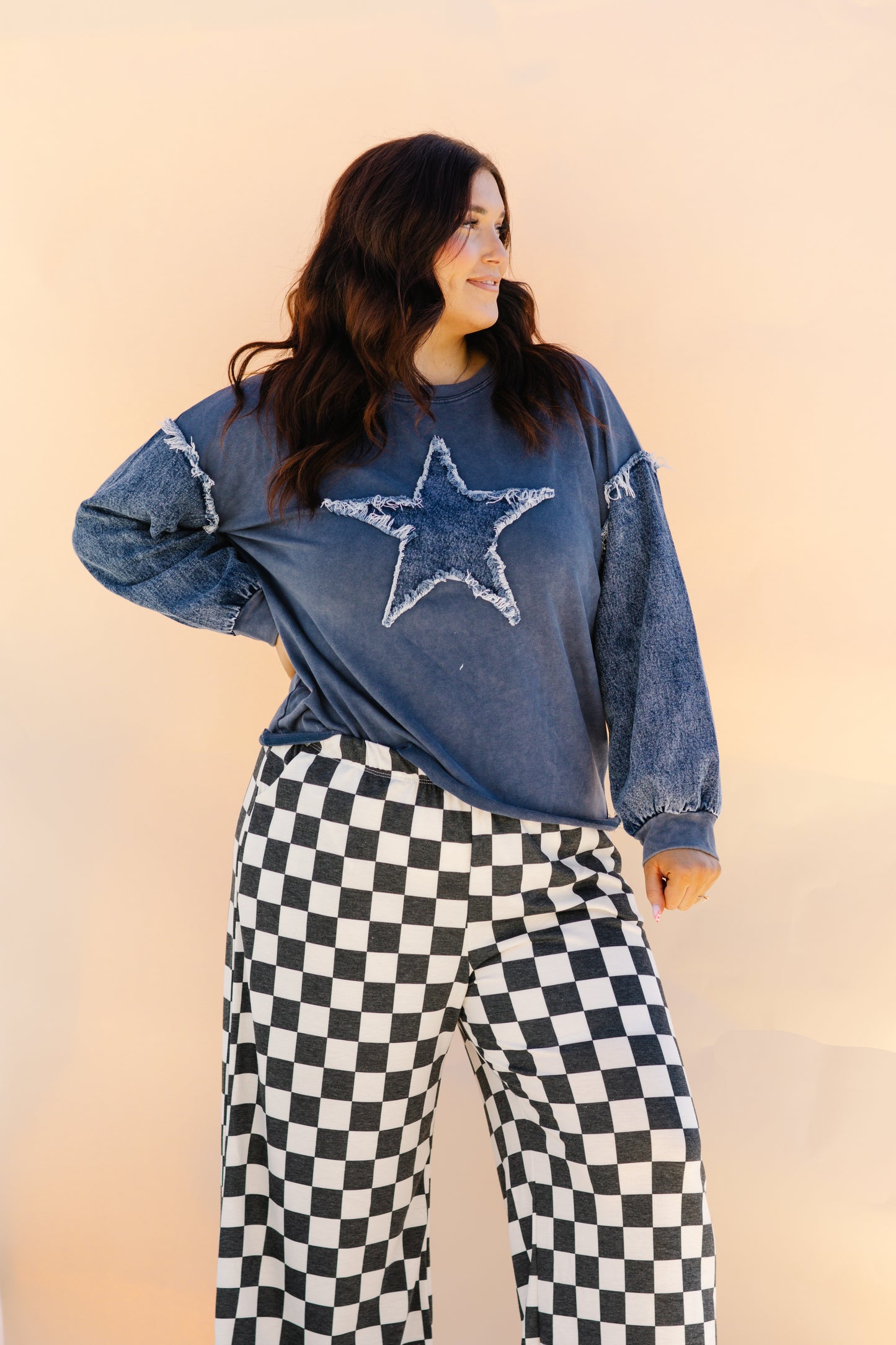 Denim Star Pullover