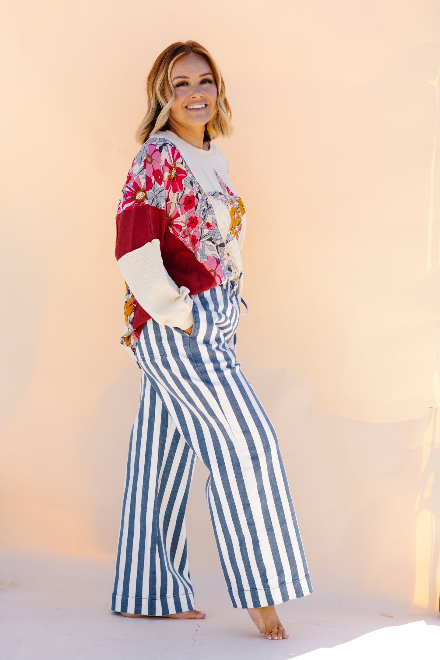 Floral Star Print Long Sleeve