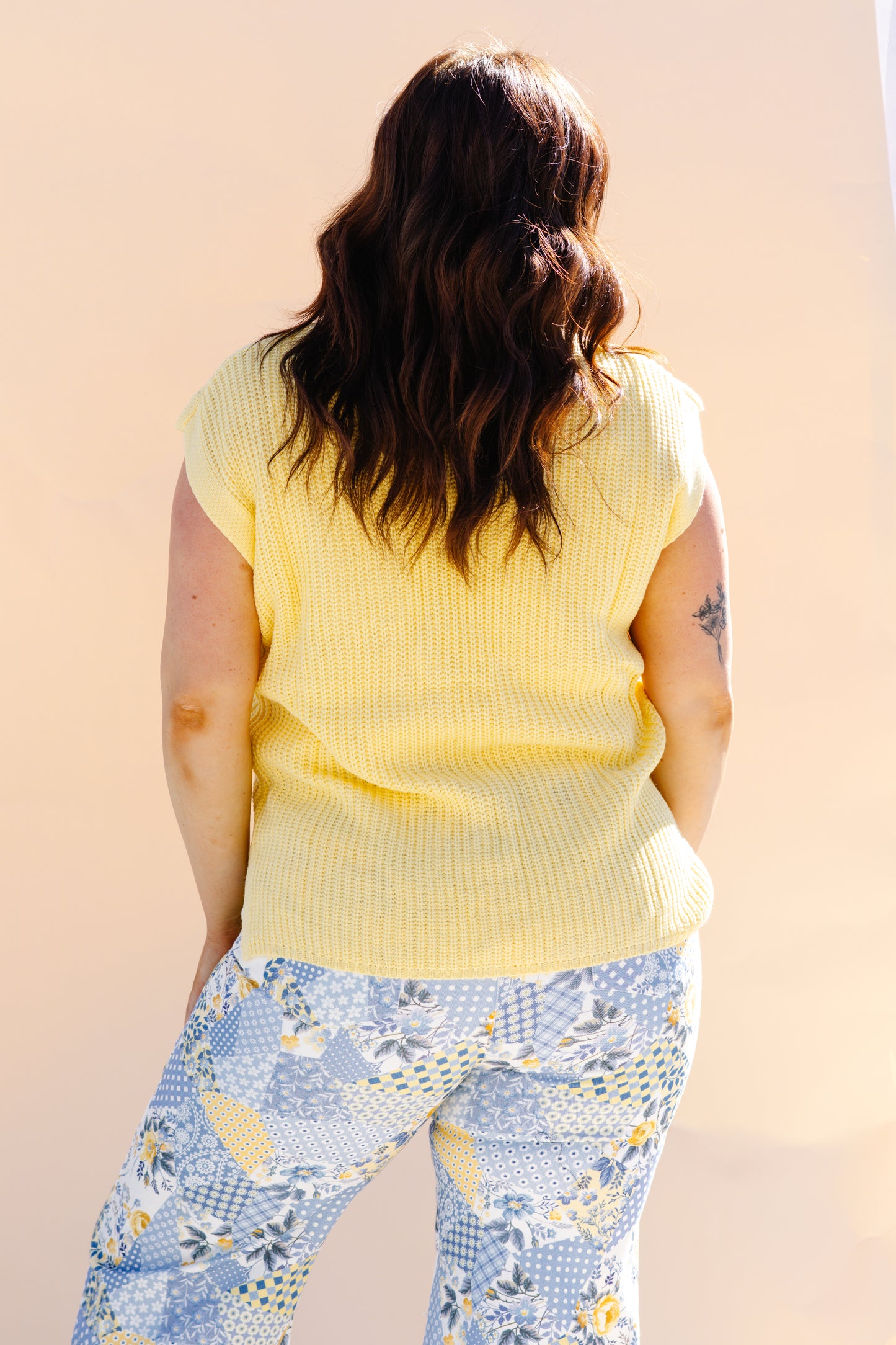 Lemon Sweater Knit Top