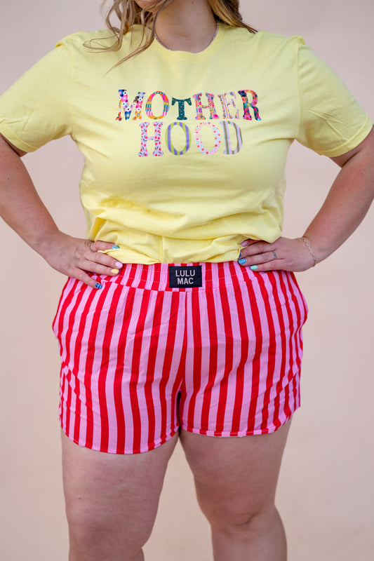LULUMAC Pink And Red Stripe Boxers