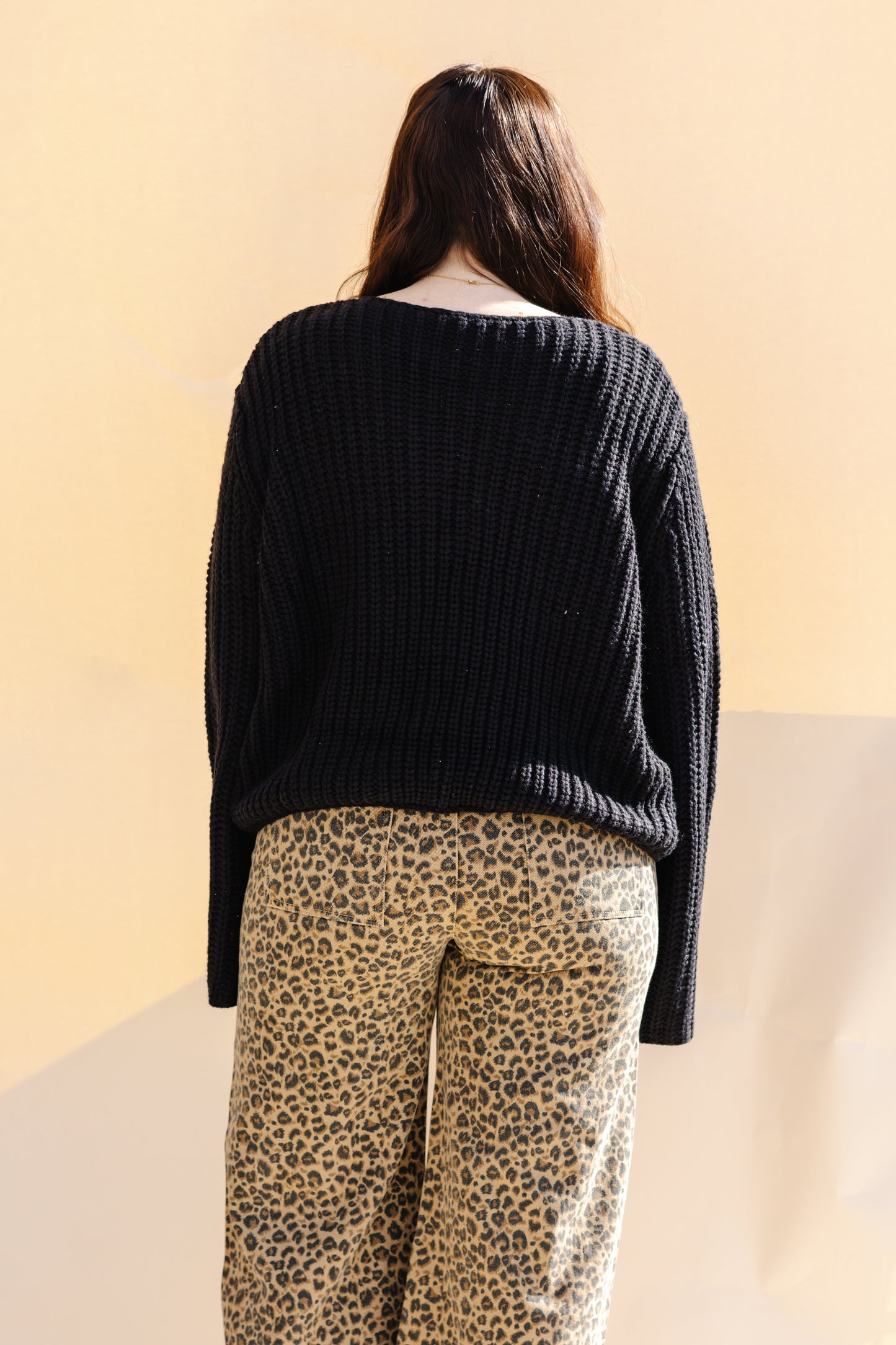 Open Knit Tie Sweater