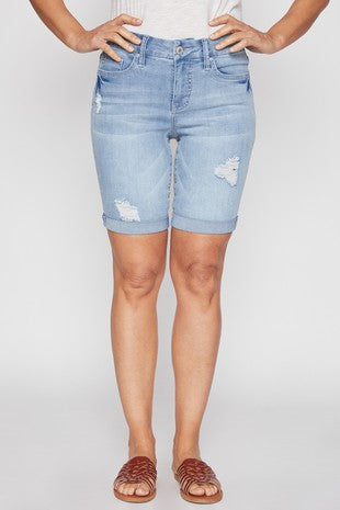 YMI Light Wash Bermuda Shorts