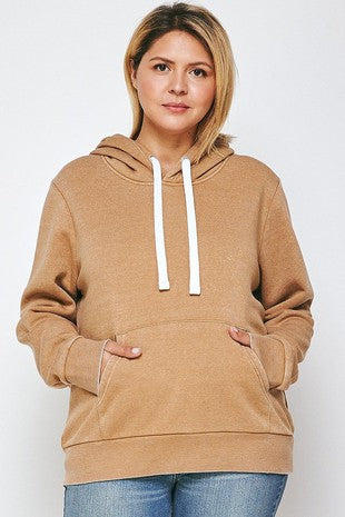 Tan Burnout Hoodie