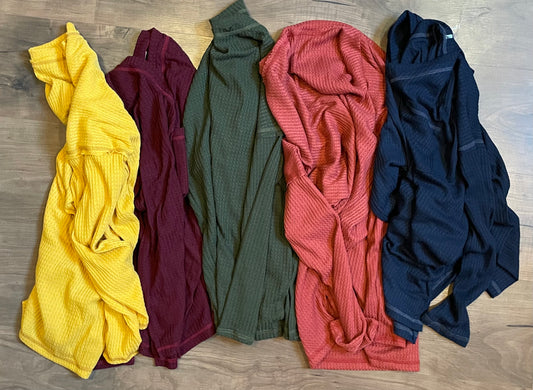Olive Waffle Knit Long Sleeve